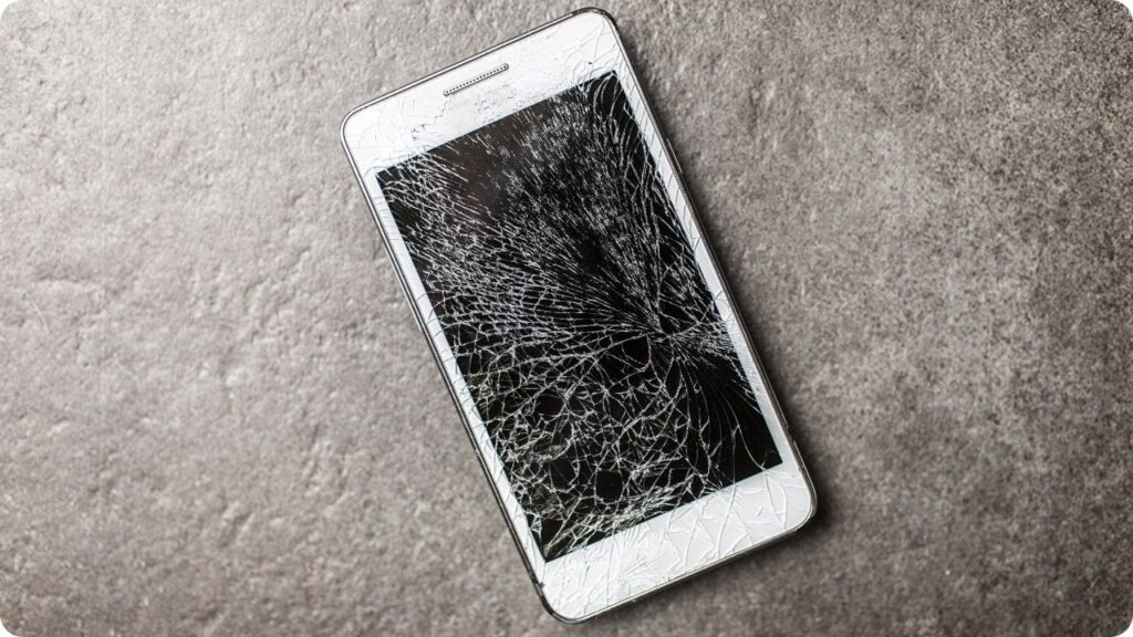 Cracked or Broken Phone Screen
